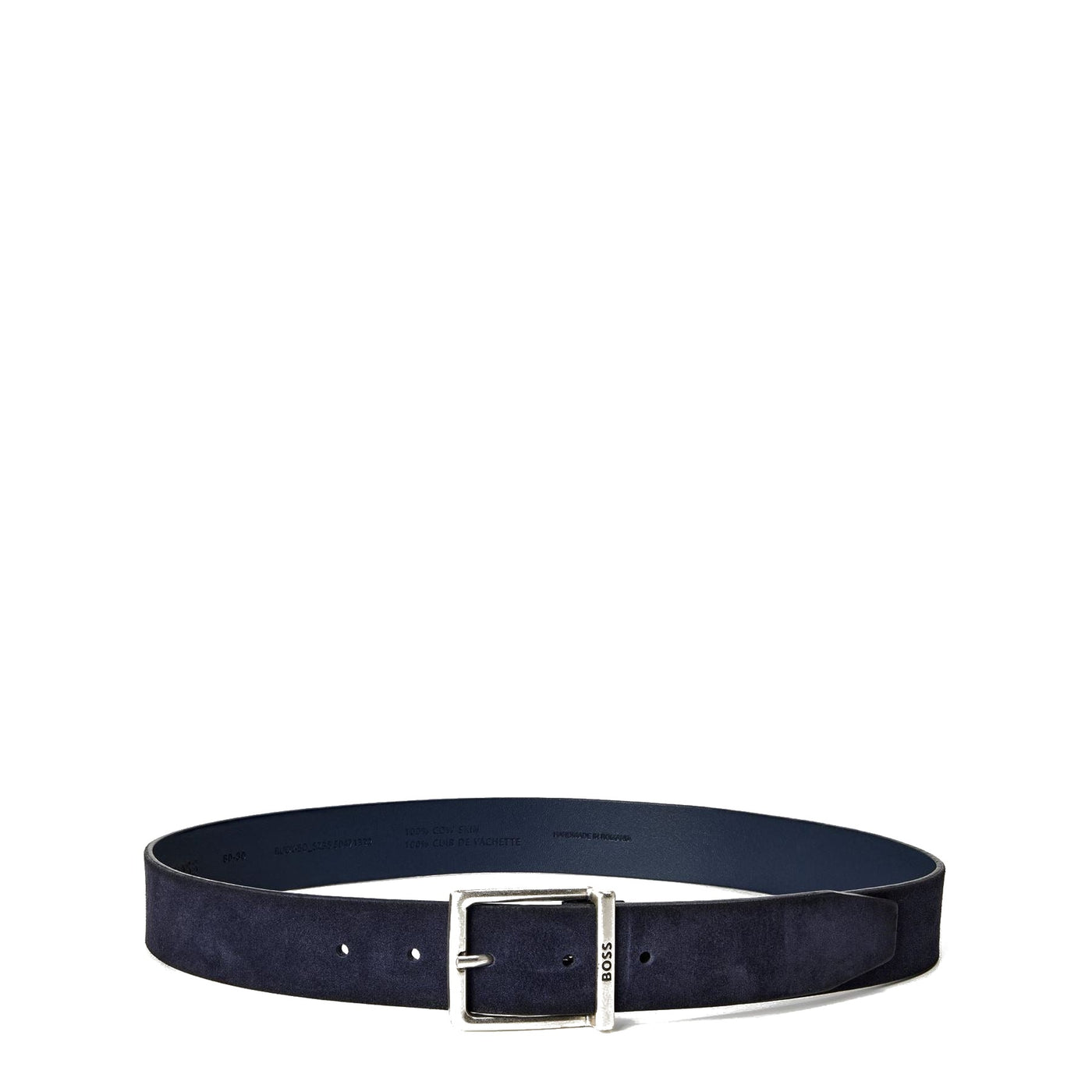 Boss Leather Pin Buckle Belt with Logo