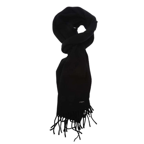 Boss Solid Oblong Scarf with Metal Logo