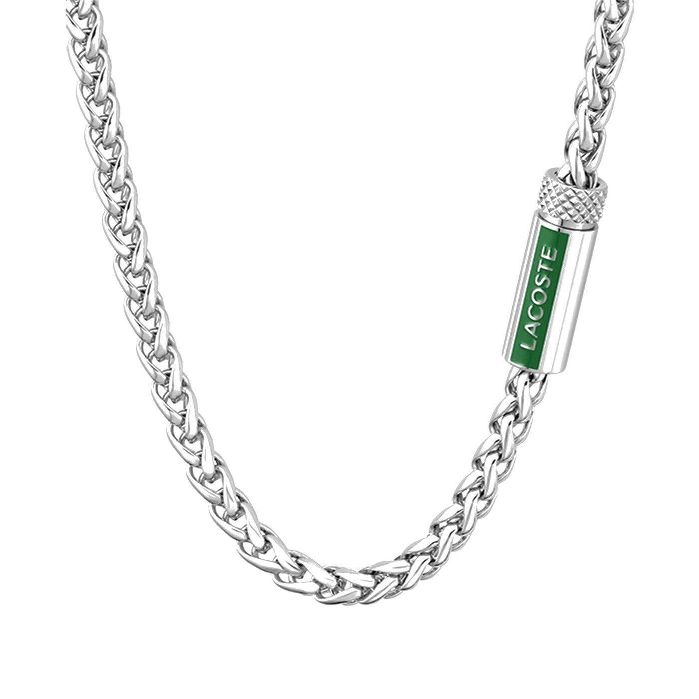 Lacoste Mens Spelt Stainless Steel Necklace