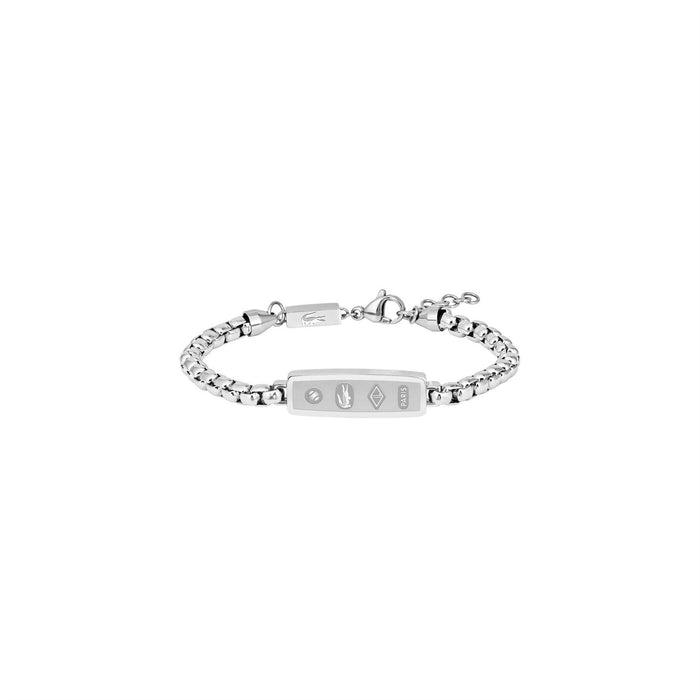 Lacoste District Stainless Steel Reversible Pendant Bracelet