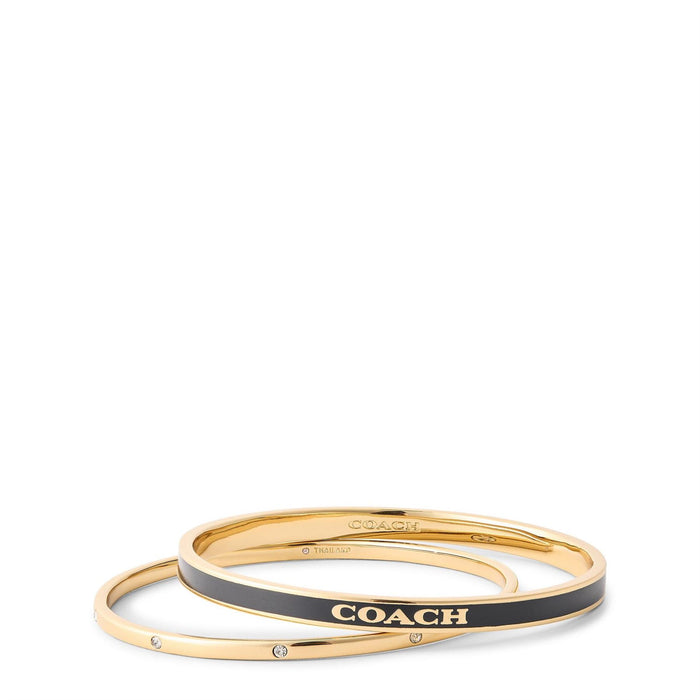 Coach Crystal Enamel Bangle with Logo
