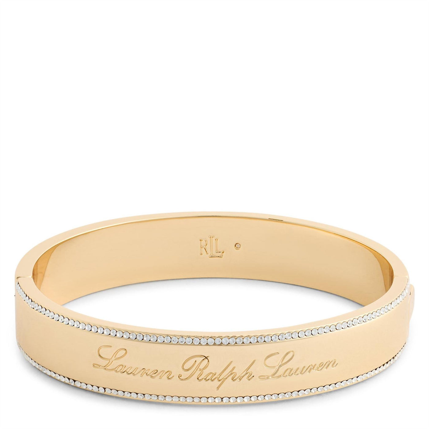 Lauren by Ralph Lauren Ralph Lauren Gold  And  Crystal Logo Bangle