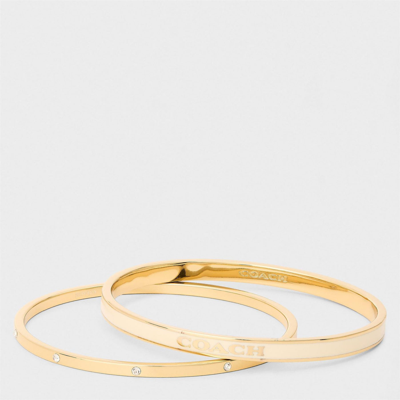 Coach Crystal Enamel Bangle with Logo