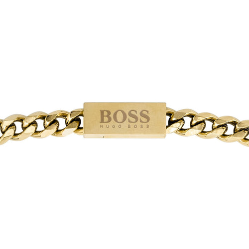 Boss Chain Gold Metallic Magnetic Closure Necklace