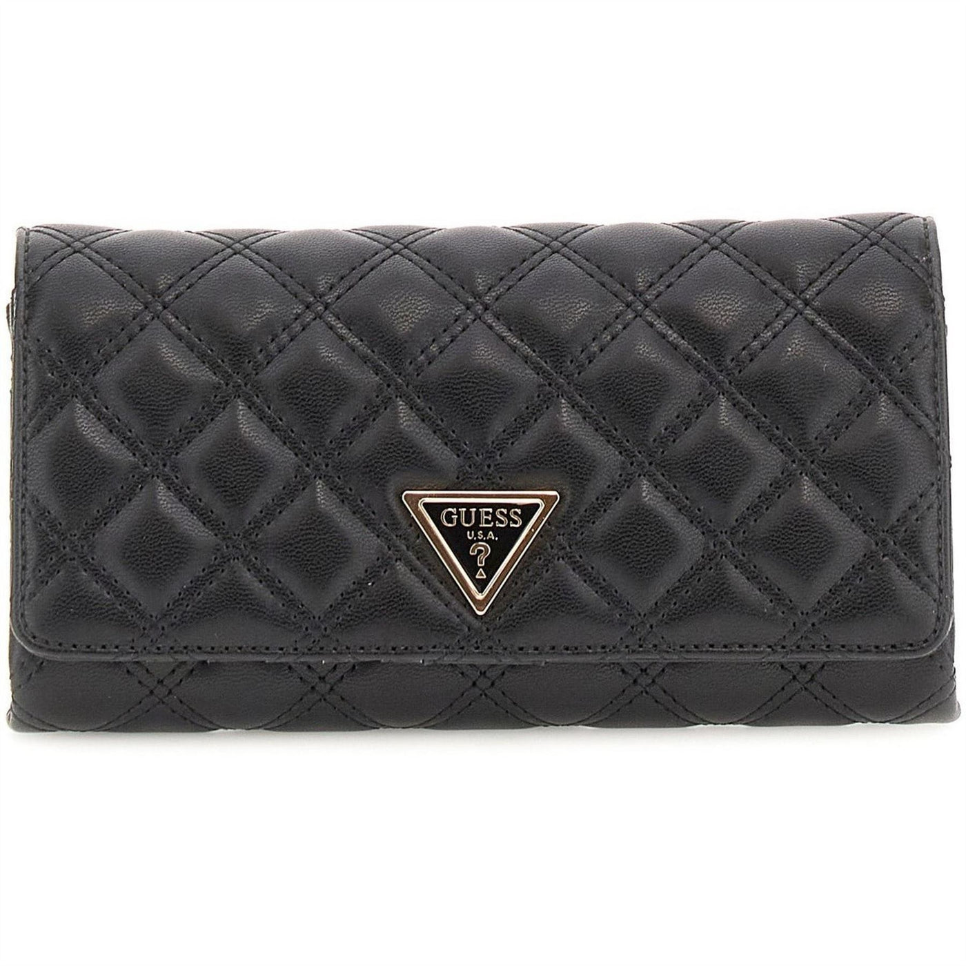 Guess Rectangle Shaped Wallet on Chain with Gold Tone Hardware