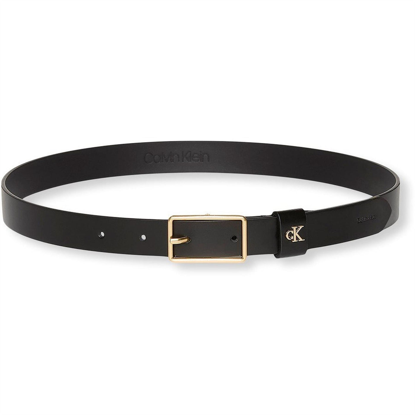 Calvin Klein Square Buckle Faux Leather Belt