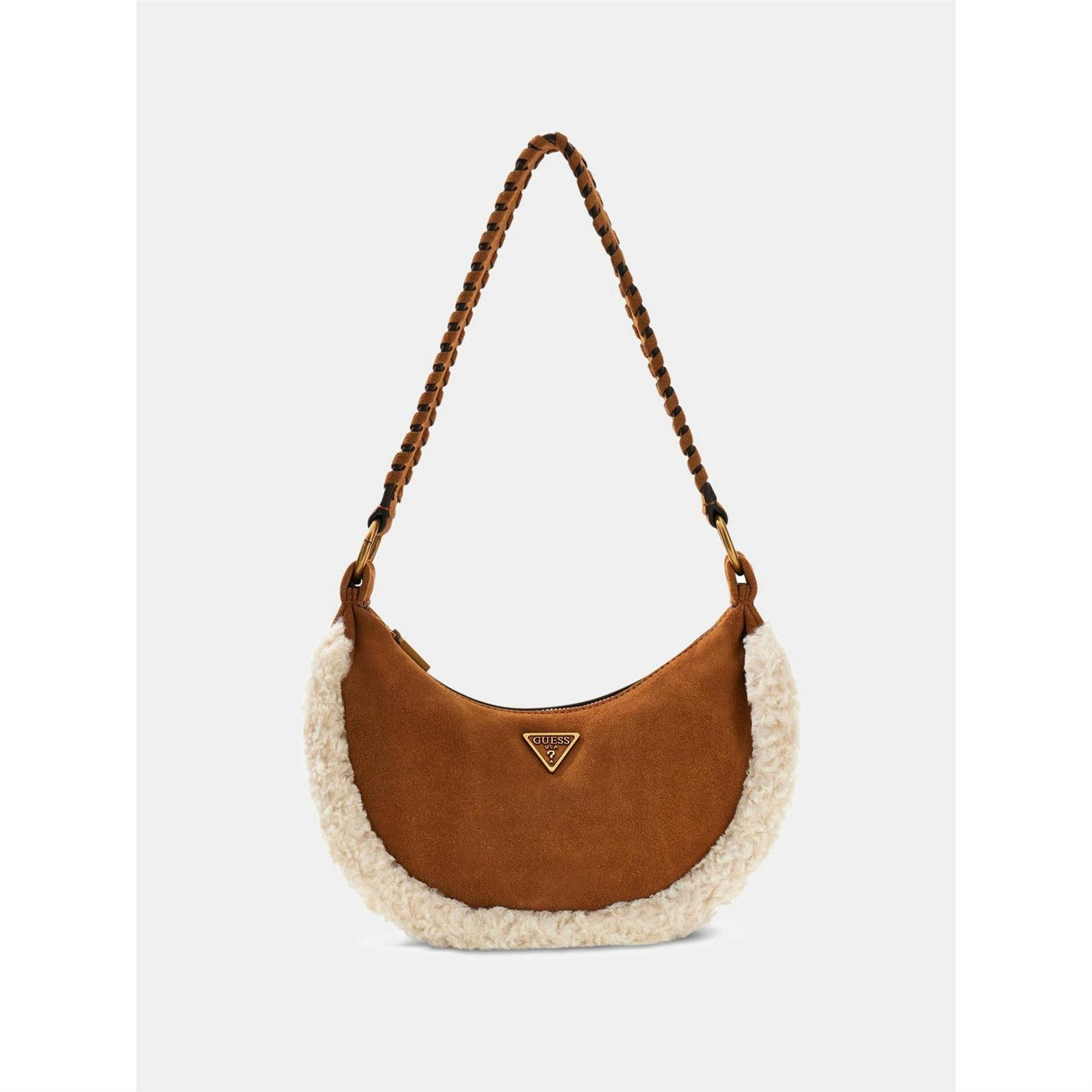 Guess Amita Crescent Shape Hobo Bag with Gold Tone Hardware