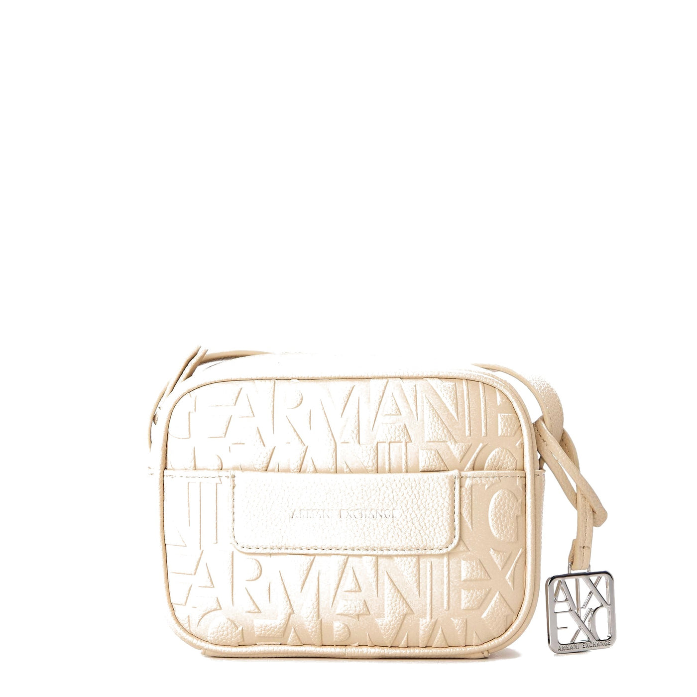Armani Exchange Exchange Messenger Bag with Silver Tone Hardware