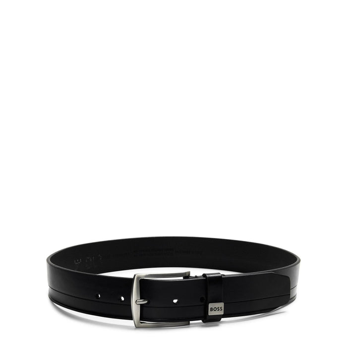 Boss Leather Belt with Metal Buckle