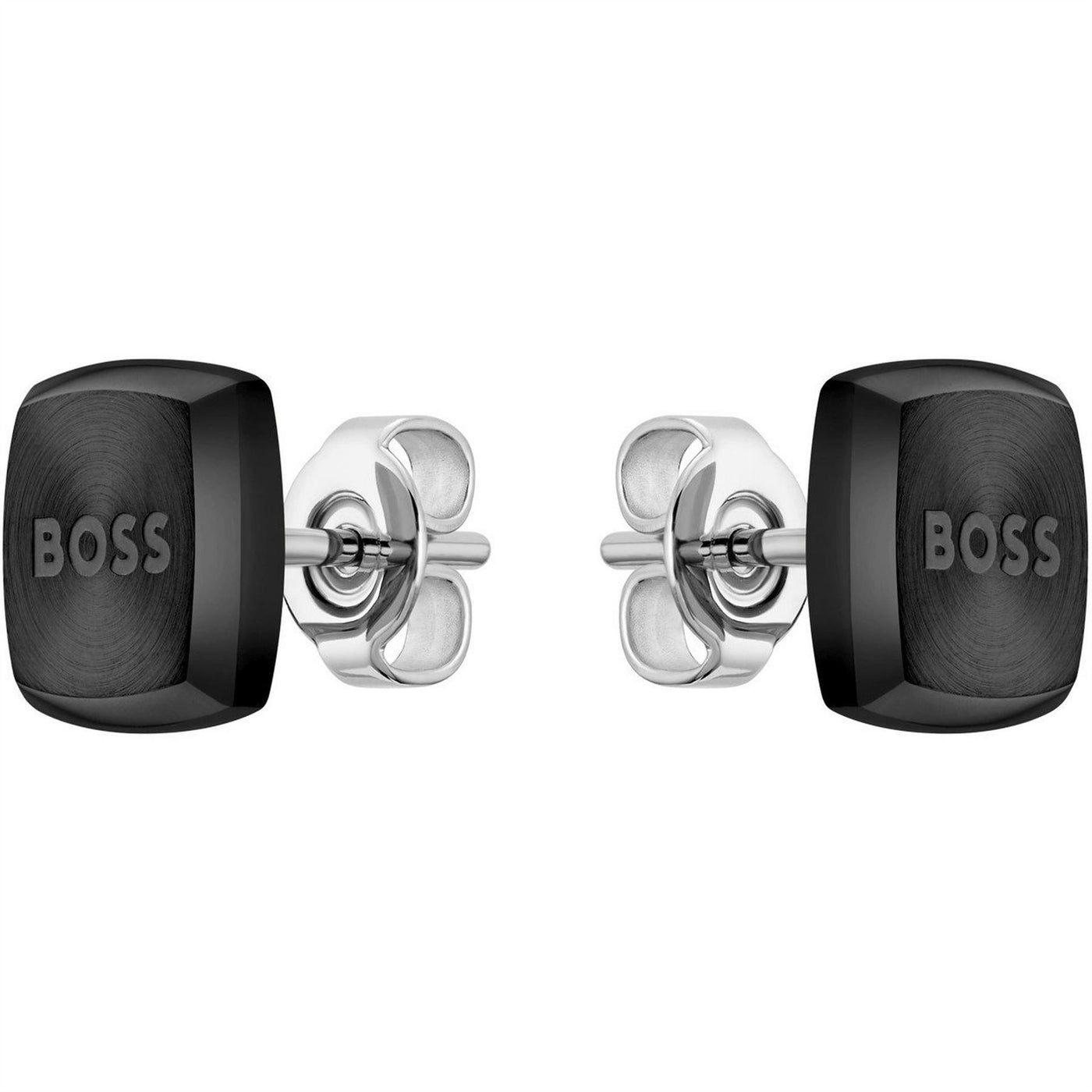 Boss Yann Stud Stainless Steel Square Earrings