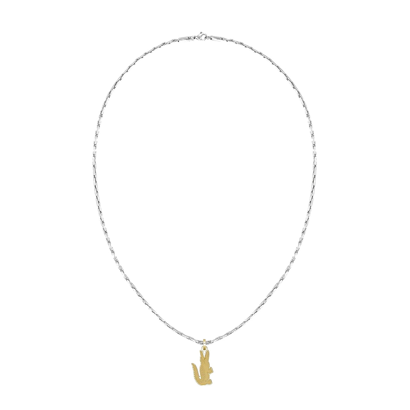 Lacoste Mens Arthor Crocodile Box Chain Necklace