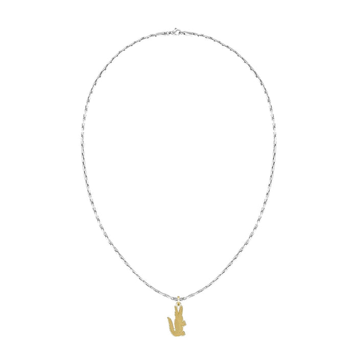 Lacoste Mens Arthor Crocodile Box Chain Necklace