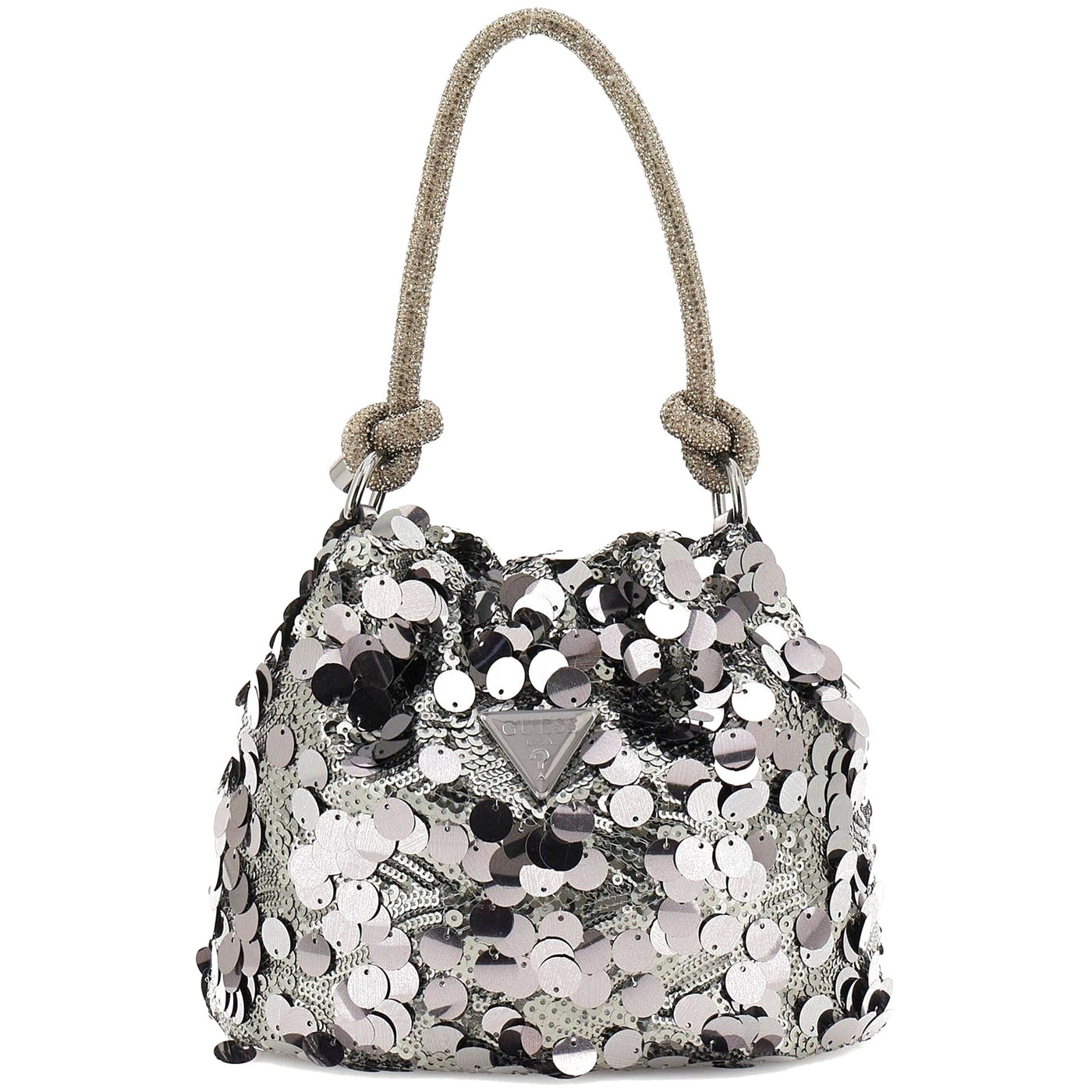 Guess Shine Metallic Sequin Grab Bag with Chain