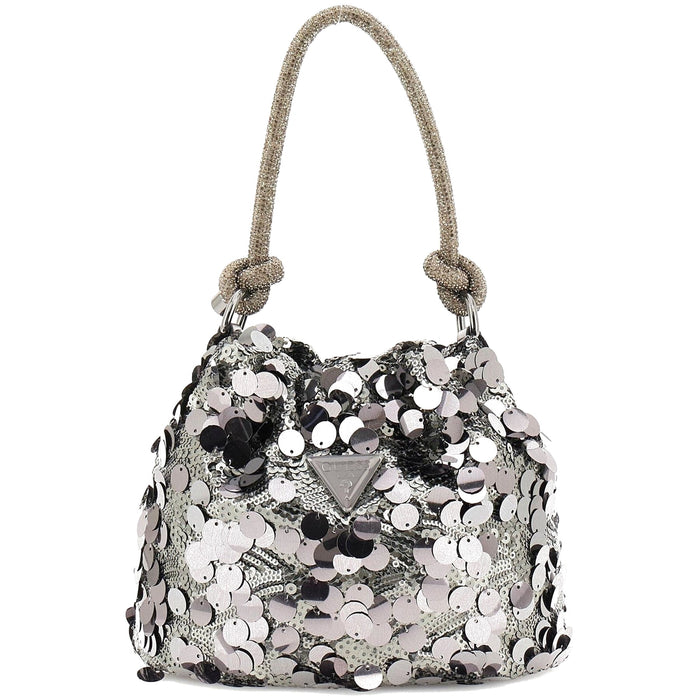 Guess Shine Metallic Sequin Grab Bag with Chain