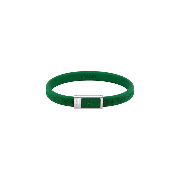Lacoste Gents Green Silicone Bracelet