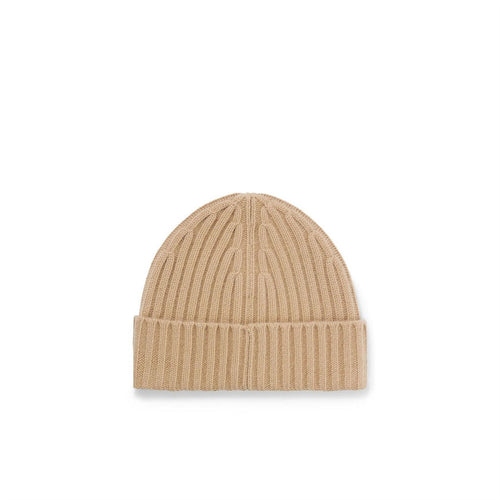 Boss Lino Logo Turn Up Brim Ribbed Beanie