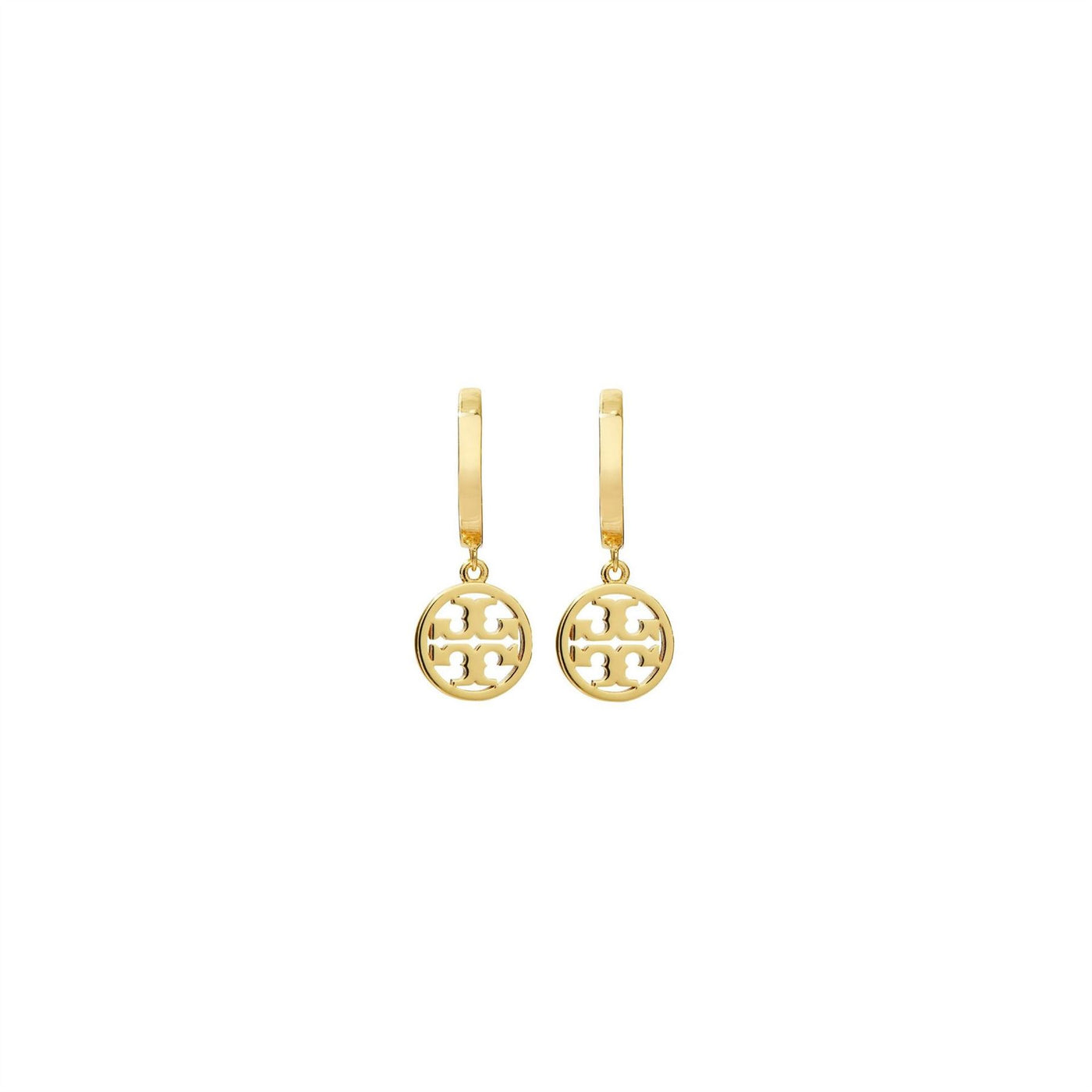 Tory Burch Miller Huggie Earrings with Charm