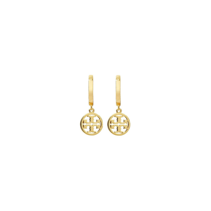 Tory Burch Miller Huggie Earrings with Charm