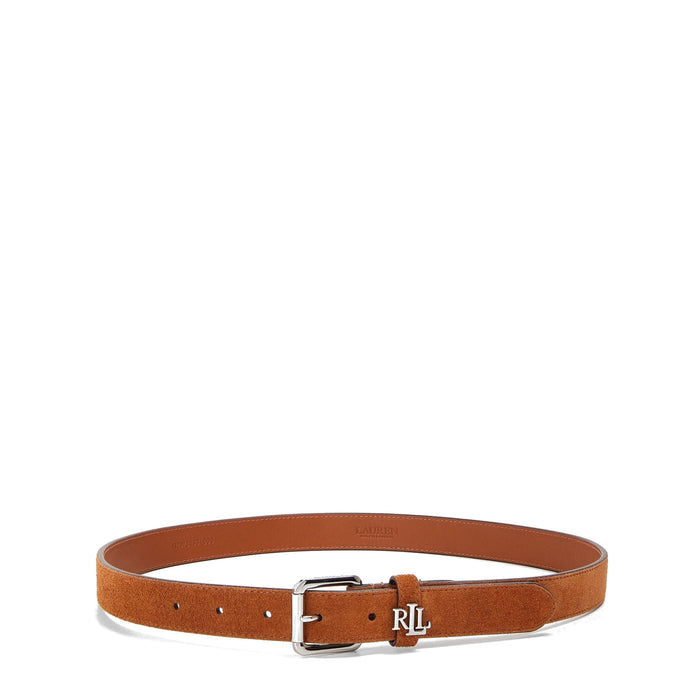 Lauren by Ralph Lauren Leather Logo Pin Buckle Belt