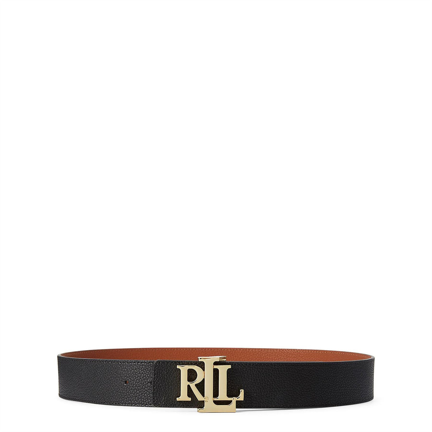 Lauren by Ralph Lauren Reversible Leather Gold Tone Buckle Belt