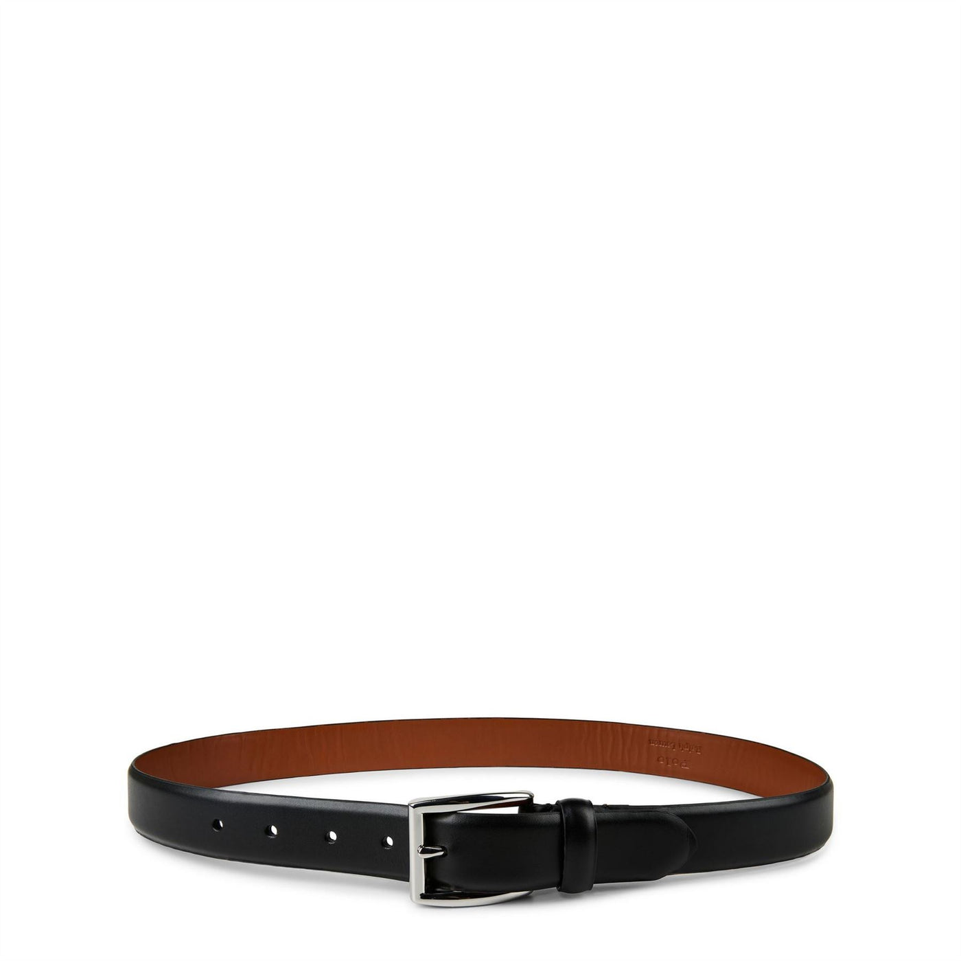 Polo Ralph Lauren Silver Tone Buckle Leather Belt