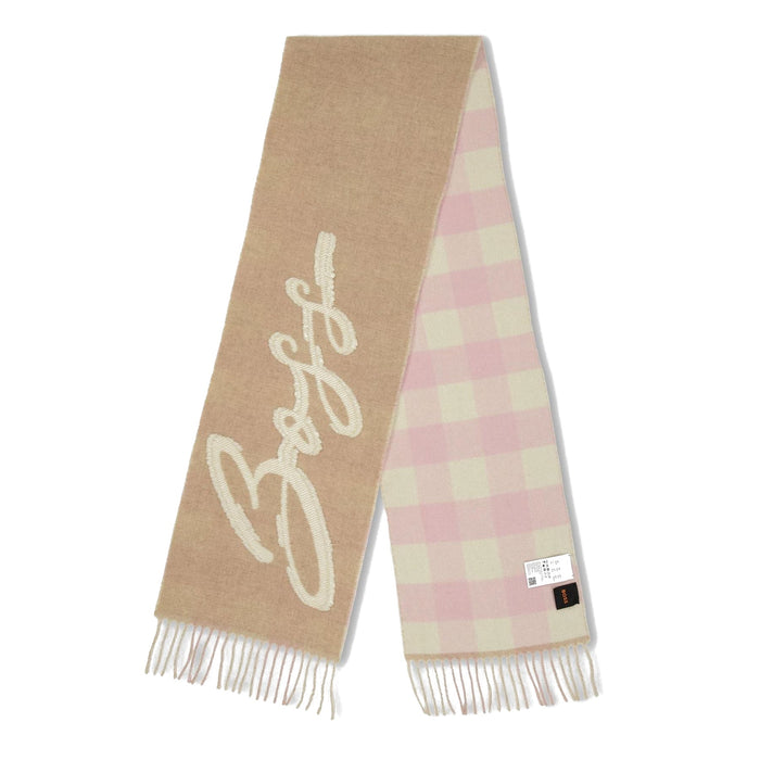 Boss Cecy  Black Fringed Large Midweight Scarf