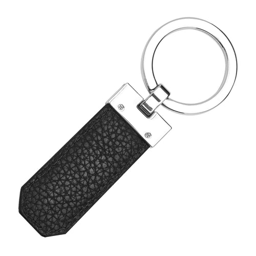 Boss Classic Grained Black Top Grain Leather Keyring