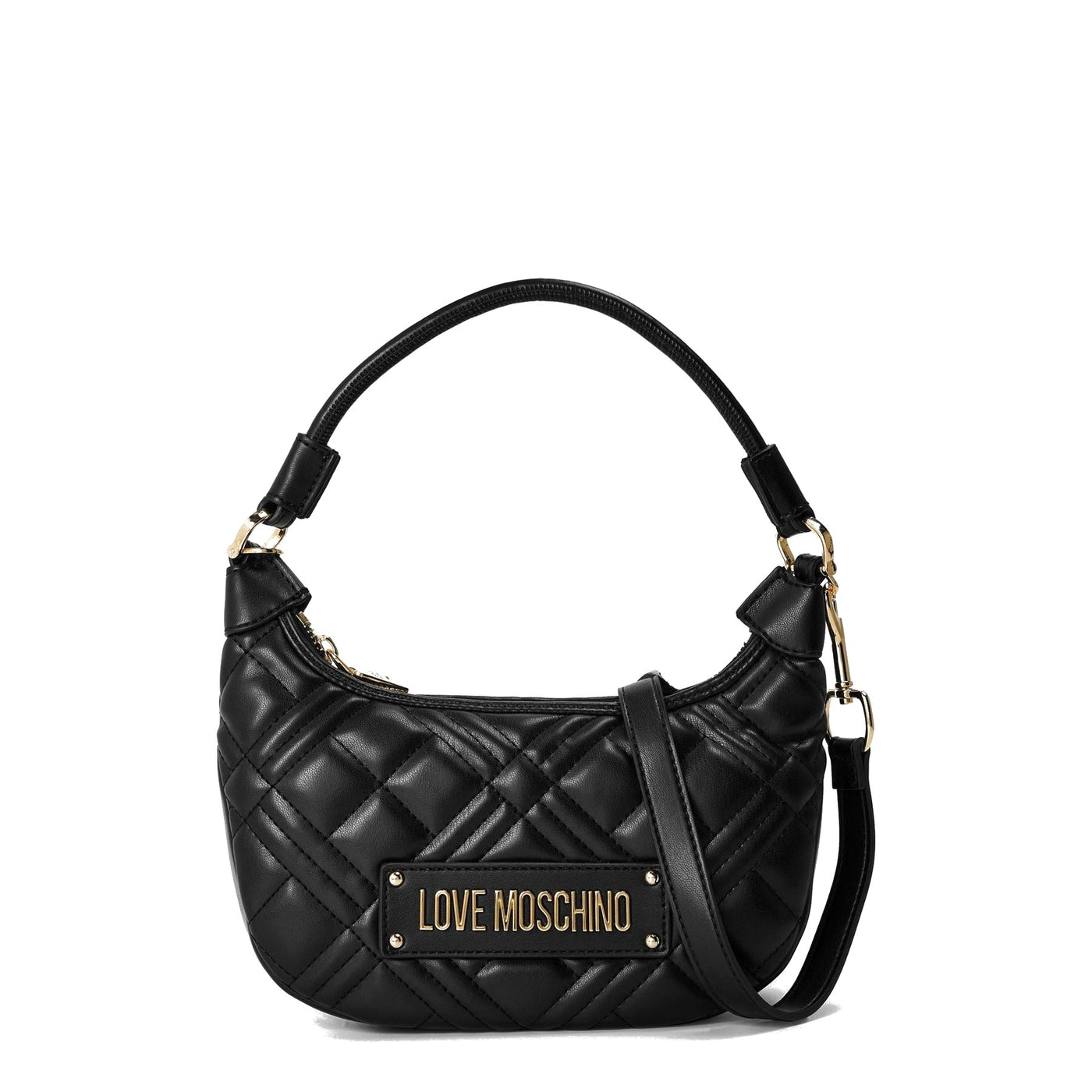 Love Moschino Superq Gold-Tone Geometric Patterned Crossbody Bag