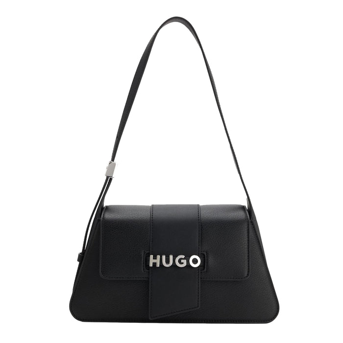 Hugo Mel 2.0 Trapezoid Shape  Baguette Bag with Silver Hardware