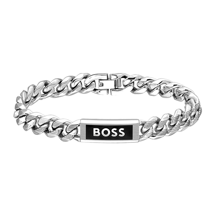 Boss BOSS Kassy Emblem Stainless Steel Black IP Pendant Bracelet