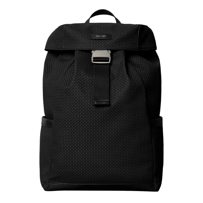Calvin Klein Woven Flap Basket Weave Rucksack with Logo