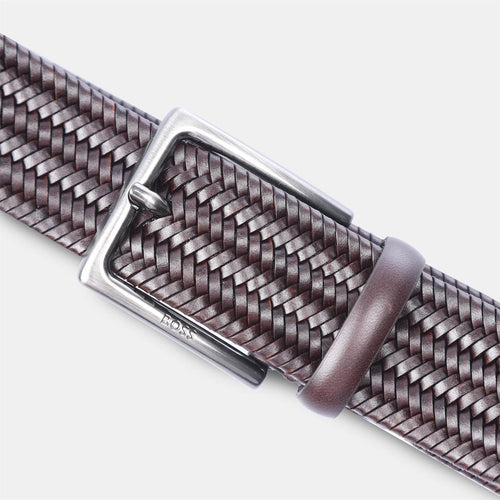 Boss Woven Leather Belt