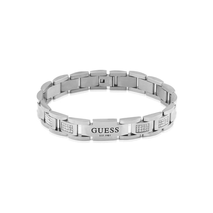 Guess Flat White Cubic Zirconia Chain Bracelet