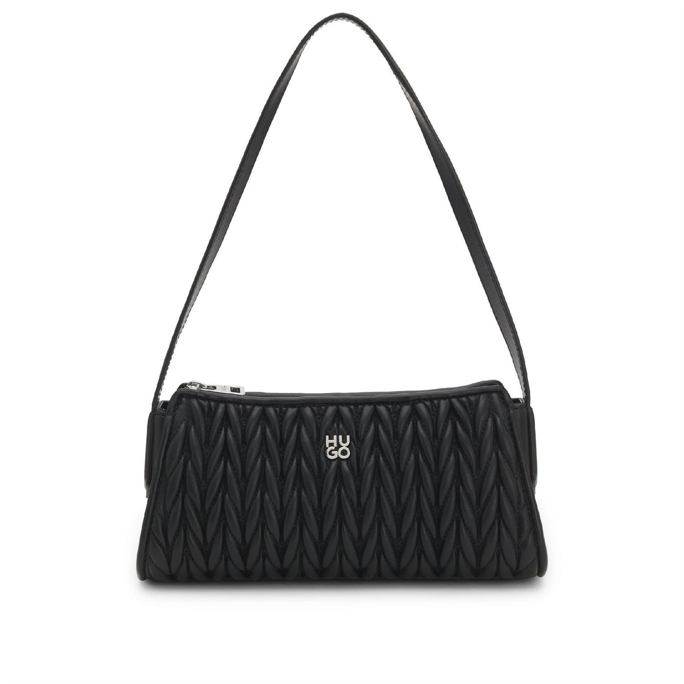 Hugo Chris Textured Hobo Bag with Silver Tone Hardware