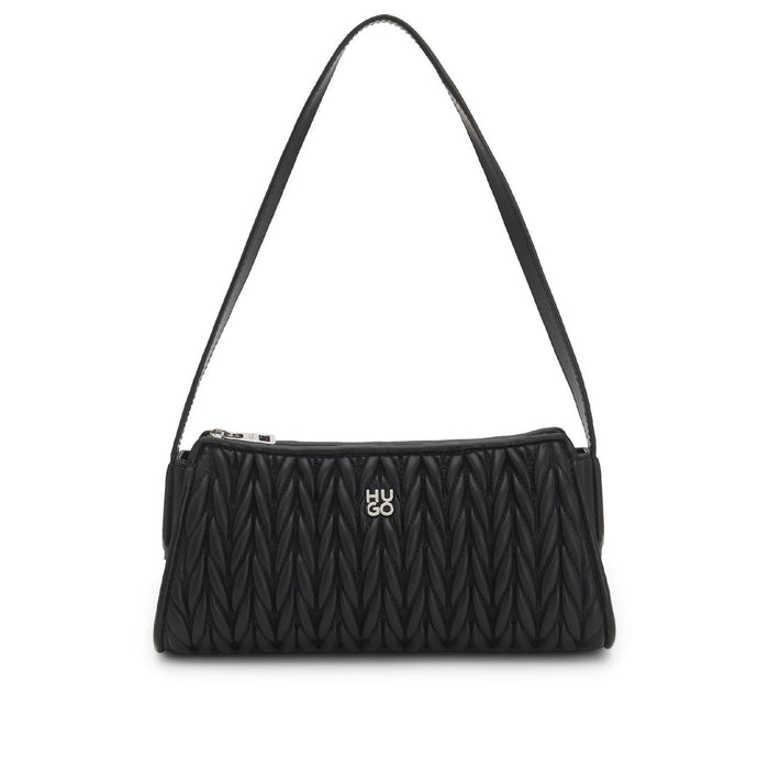 Hugo Chris Textured Hobo Bag with Silver Tone Hardware