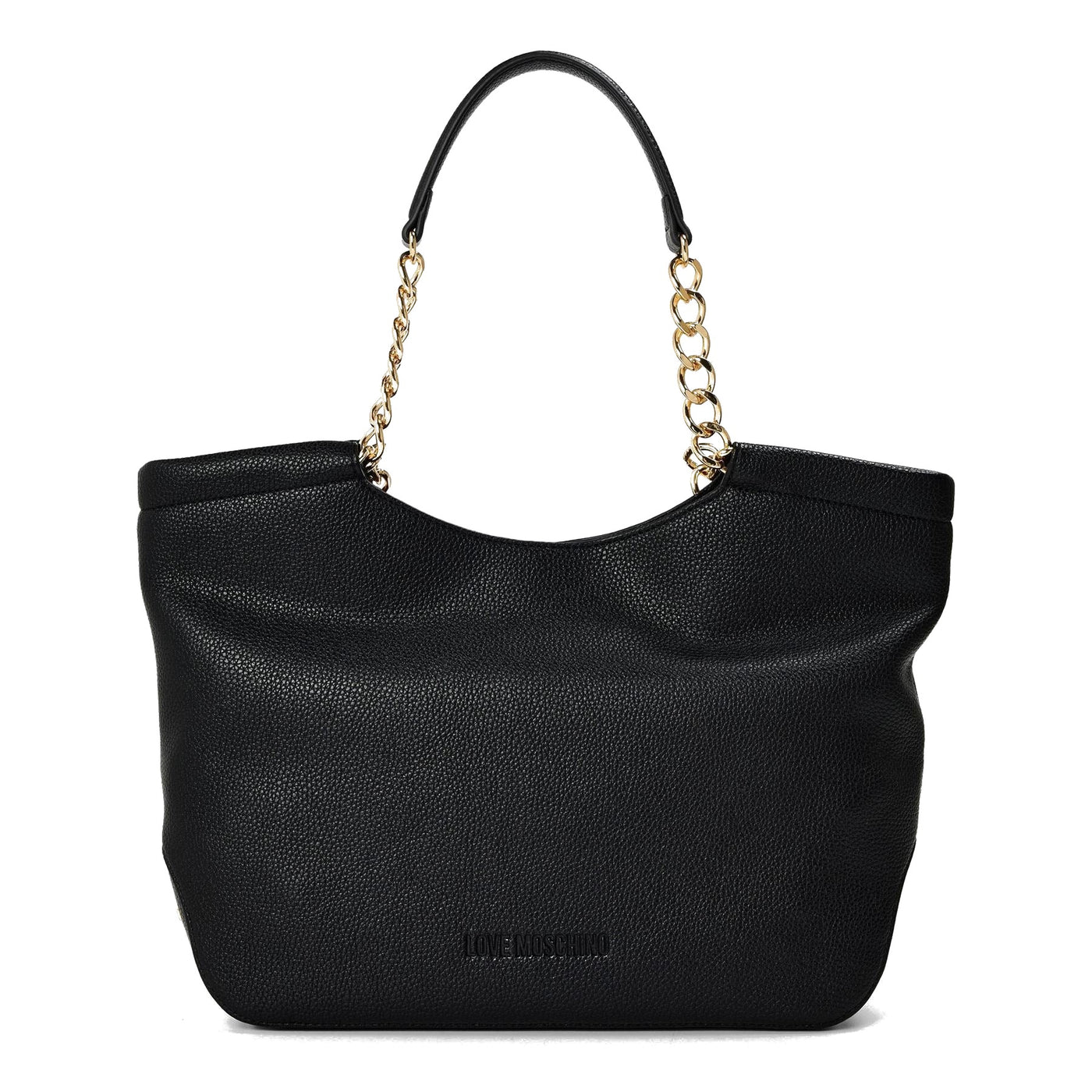 Love Moschino Giant Tote with Chain and Gold Tone Hardware