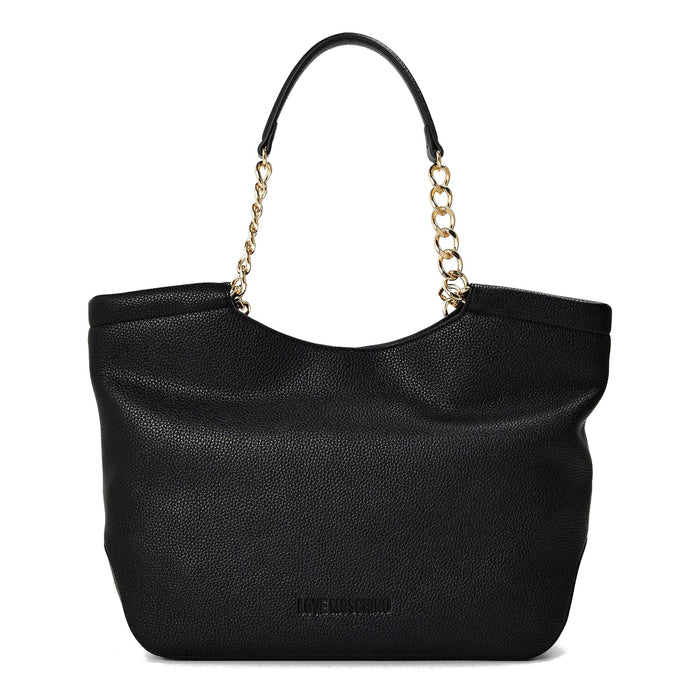 Love Moschino Giant Tote with Chain and Gold Tone Hardware