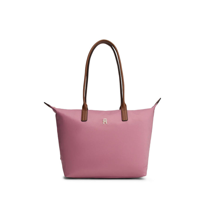 Tommy Hilfiger Popette Trapezoid Shape Tote Bag with Gold Tone Hardware
