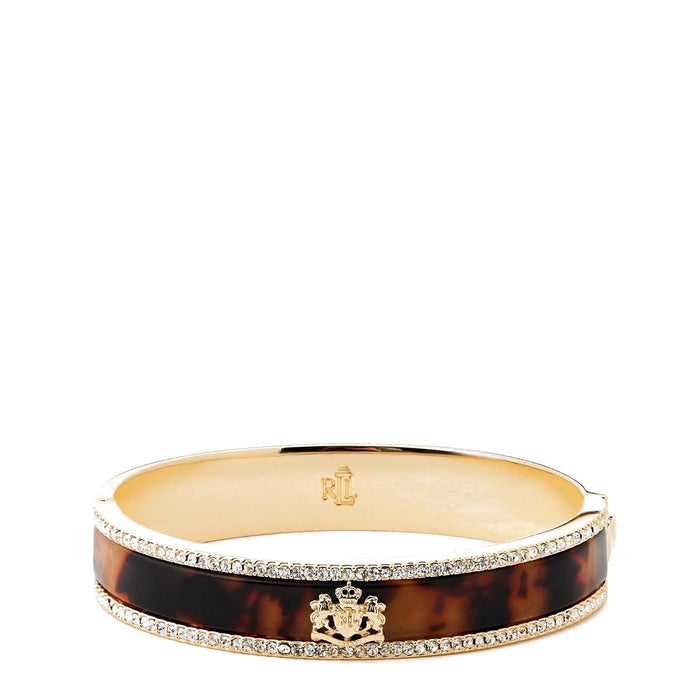 Lauren by Ralph Lauren Ralph Lauren Tortoise  And  Gold Crest Logo Bangle