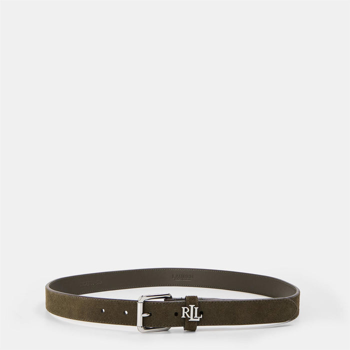 Lauren by Ralph Lauren Leather Logo Pin Buckle Belt