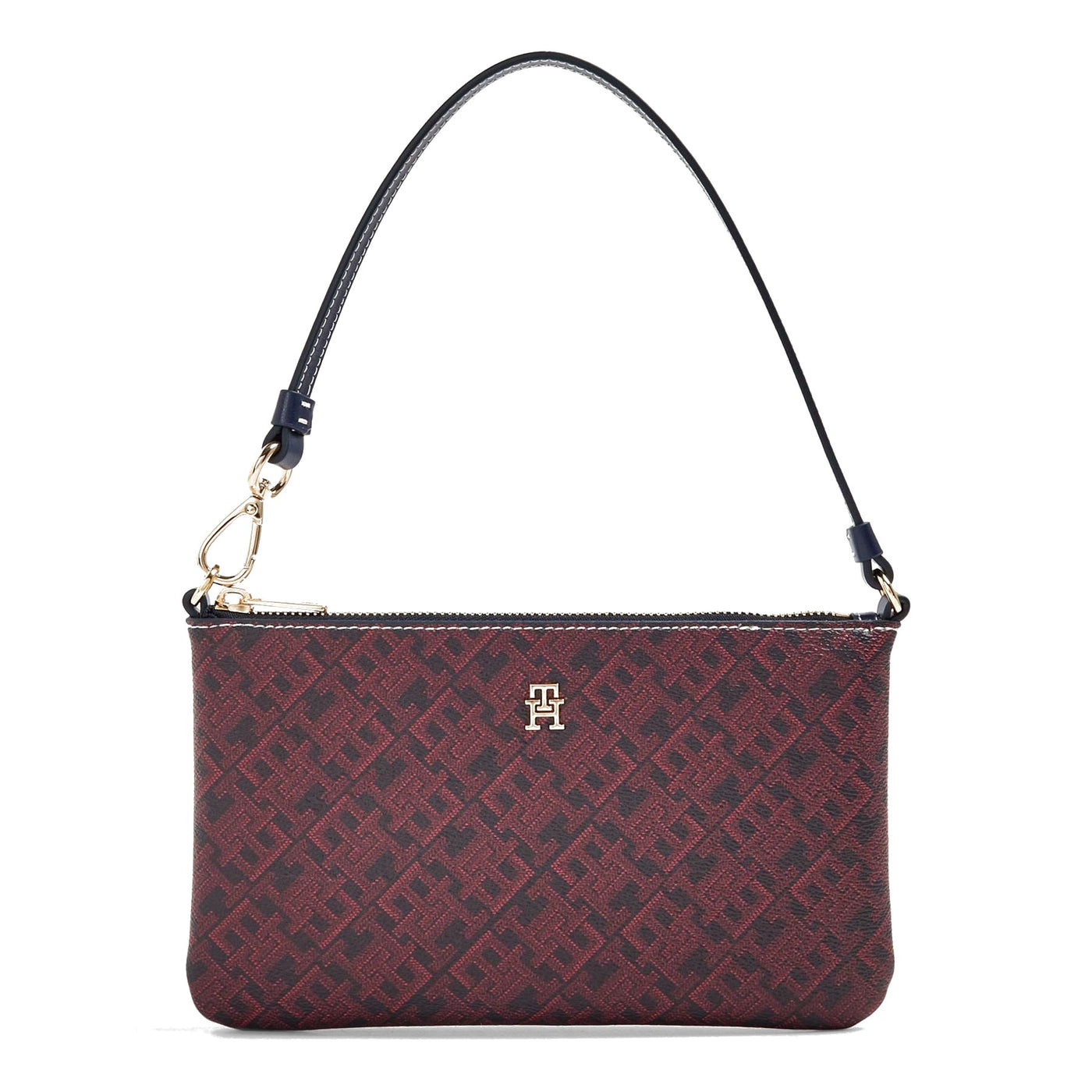 Tommy Hilfiger Icon Shoulder Baguette Bag with Gold Tone Hardware