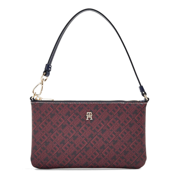 Tommy Hilfiger Icon Shoulder Baguette Bag with Gold Tone Hardware