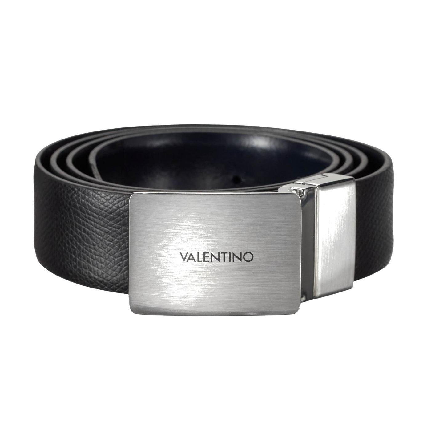 Valentino Litech Plaque Leather Belt