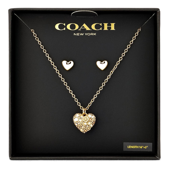 Coach Heart Charm Pendant with Chain