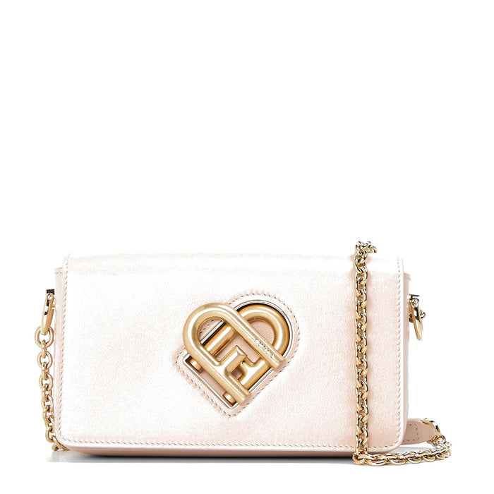 Furla My Joy Heart Print Cross Body with Chain