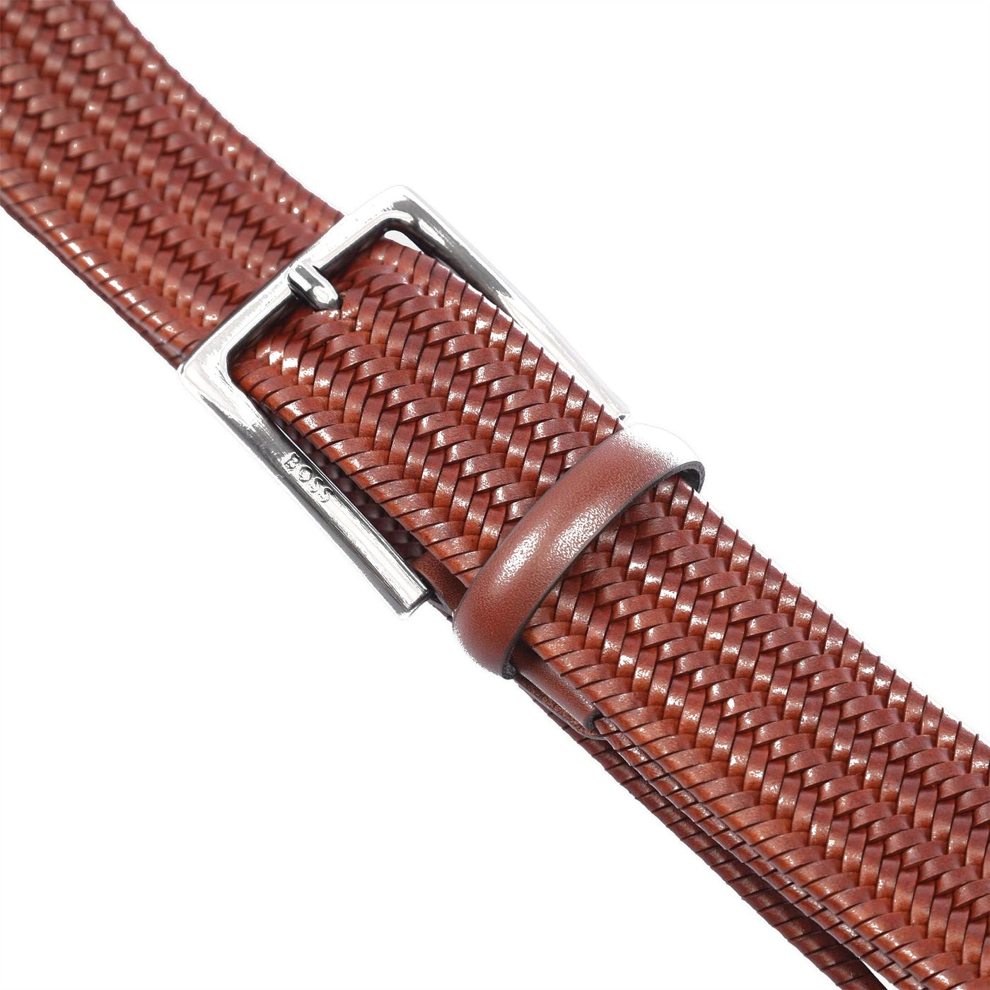 Boss Woven Leather Belt
