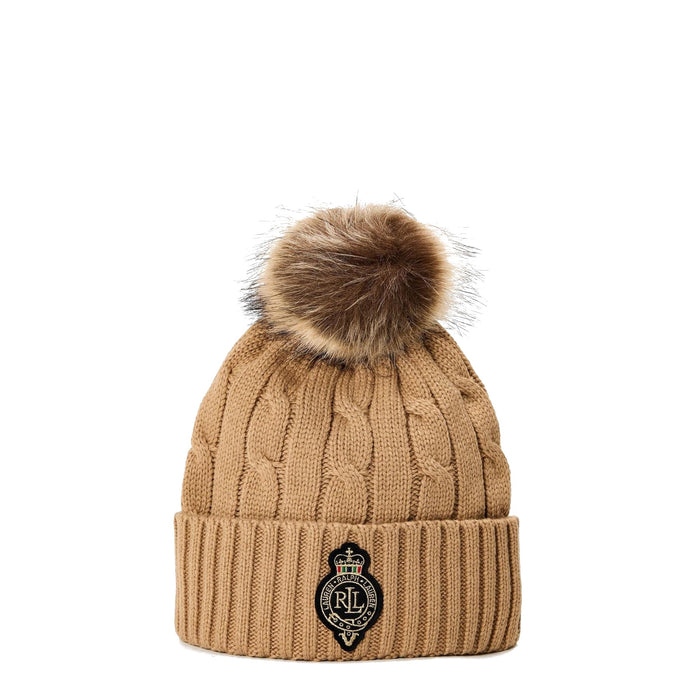 Lauren by Ralph Lauren Pom Cable Knit Beanie