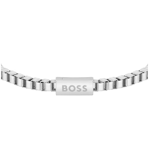 Boss Stainless Steel Box Chain Magnetic Closure Bracelet