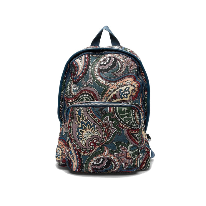 Pretty Green Paisley Patterned Rectangle Rucksack