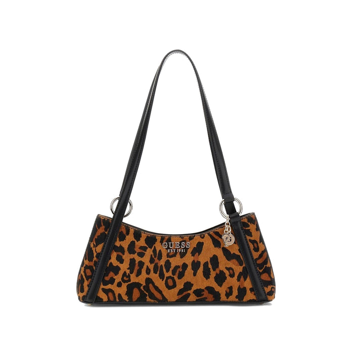 Guess Leopard Patterned Trapezoid Baguette with Key Ring